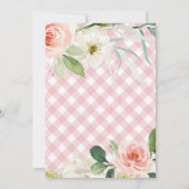 Pink Classic Picnic Birthday Invitation Einladung (Rückseite)