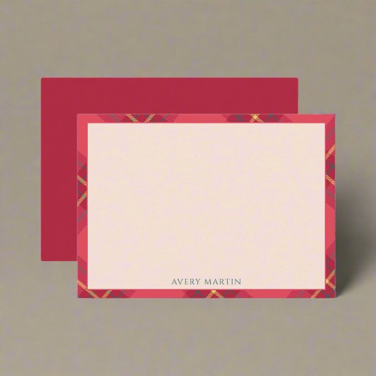 Pink Classy Gingham Pattern Danke, Baby Mitteilungskarte