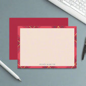 Pink Classy Gingham Pattern Danke, Baby Mitteilungskarte