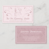 Pink Classy Stift Hund Golden Retriever Visitenkarte (Vorne/Hinten)