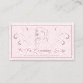 Pink Classy Stift Hund Golden Retriever Visitenkarte (Vorderseite)