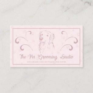 Pink Classy Stift Hund Golden Retriever Visitenkarte