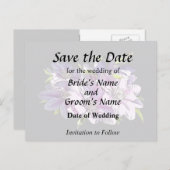 Pink Clematis Ankündigungspostkarte (Vorne/Hinten)