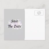 Pink Clematis Ankündigungspostkarte (Rückseite)