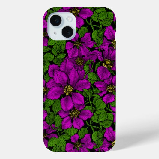 Pink Clematis Case-Mate iPhone Hülle (Rückseite)