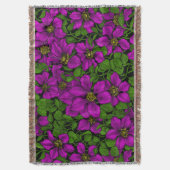 Pink Clematis Decke (Vorderseite Vertikal)