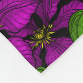 Pink Clematis Fleecedecke (Ecke)