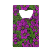 Pink Clematis Geldbeutel Flaschenöffner (Rückseite)