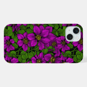 Pink Clematis iPhone Hülle (Rückseite (Horizontal))
