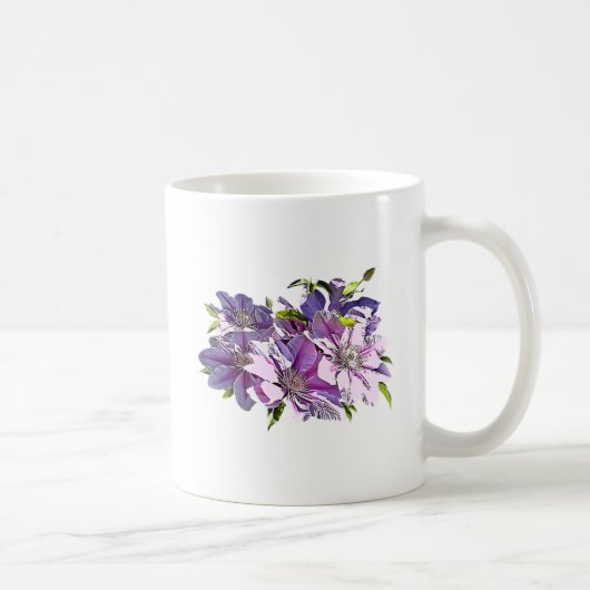 Pink Clematis Kaffeetasse (Rechts)