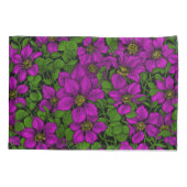 Pink Clematis Kissenbezug (Rückseite)