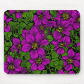 Pink Clematis Mousepad (Vorne)