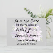 Pink Clematis Save The Date (Stehend Vorderseite)