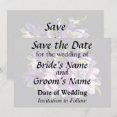 Pink Clematis Save The Date (Vorne/Hinten)