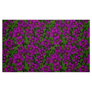 Pink Clematis Stoff