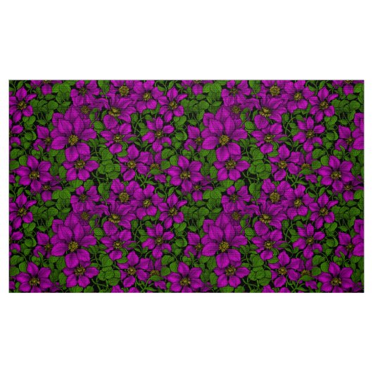 Pink Clematis Stoff (Fat Quarter (45,7 x 55,9 cm))