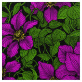 Pink Clematis Stoff (Nahaufnahme)