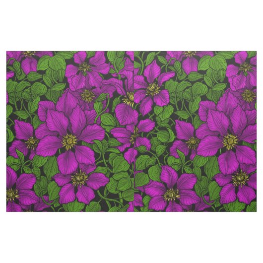 Pink Clematis Stoff (Fat Quarter (45,7 x 55,9 cm))