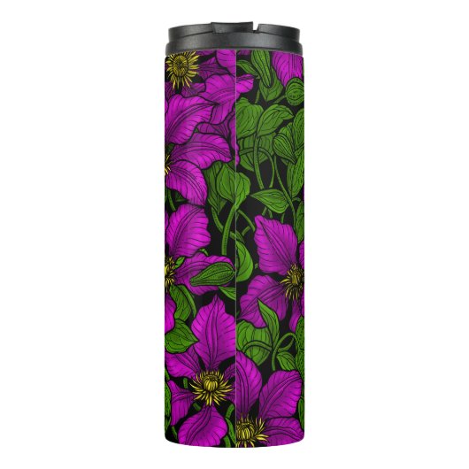 Pink Clematis Thermosbecher (Rückseite)