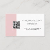 Pink Client-Terminierung QR-Code-Logo Visitenkarte (Rückseite)