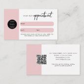 Pink Client-Terminierung QR-Code-Logo Visitenkarte (Vorne/Hinten)