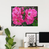 Pink Climbing Rose Poster digital verbessert (Heimbüro)
