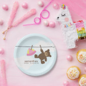 Pink Clothesline Babydusche Pappteller (Party)