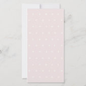 Pink Clothesline Foto Baby Birth Ankündigung (Rückseite)