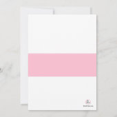 Pink Clothesline Kinderdusche Einladung (Rückseite)