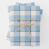 Pink Cloud and Blue Lagoon Plaid Geschenkpapier Set (Beispiel)