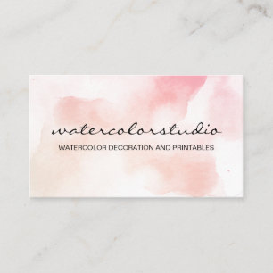 Pink Cloud Art Malerei Abstrakt Brush Wasserfarbe Visitenkarte