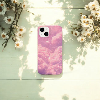 Pink Cloud Ästhetik iPhone Case Dreamy Sky Design