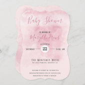 Pink Cloud Baby Dusche Einladung (Vorne/Hinten)