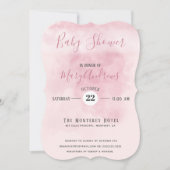 Pink Cloud Baby Dusche Einladung (Vorderseite)