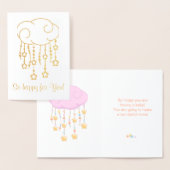 Pink Cloud Beads Stars Mobile mit Baby Folienkarte (Anzeige)