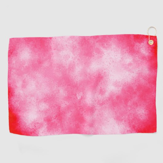 Pink Cloud Effect Golf Handtuch (Horizontal)