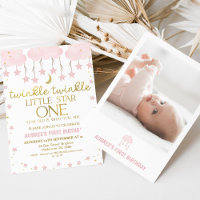 Pink Cloud Foto Twinkle Twinkle Star 1. Geburtstag