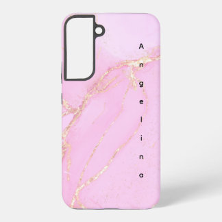 Pink Cloud Gold Glitzer personalisieren Samsung Galaxy Hülle