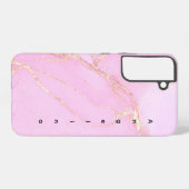 Pink Cloud Gold Glitzer personalisieren Samsung Galaxy Hülle (Rückseite (Horizontal))