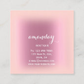 Pink Cloud Hanger Diamond Fashion Boutique Quadratische Visitenkarte (Rückseite)