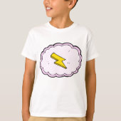 Pink Cloud Yellow Lightning Bolt T - Shirt (Vorderseite)