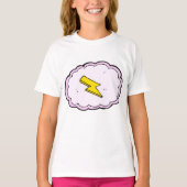 Pink Cloud Yellow Lightning Bolt T - Shirt (Vorderseite)