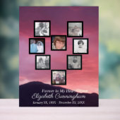 Pink Clouds at Sunset Photo Collage Heart   Acrylschild (Neutral)