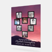 Pink Clouds at Sunset Photo Collage Heart   Acrylschild (Winkel)