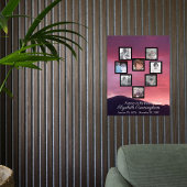 Pink Clouds at Sunset Photo Collage Heart   Acrylschild