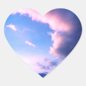 Pink clouds Herz-Aufkleber (Vorderseite)