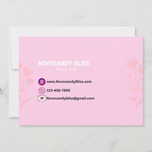 Pink Clouds Herz Danke für die Karte Kleines Unter (Vorderseite)