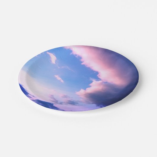 Pink clouds pappteller (Schrägansicht)