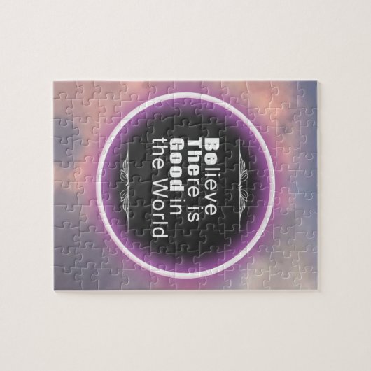 Pink Clouds Quote Puzzle (Horizontal)