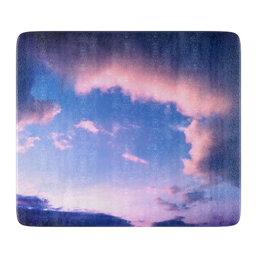 Pink clouds schneidebrett (Vorderseite)